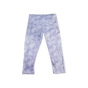 Lululemon Size 6-8 Fast Free Crop Purple Floral Print Women's No Tags Gym C18